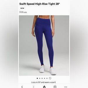 Lululemon Swift Speed High Rise Pants